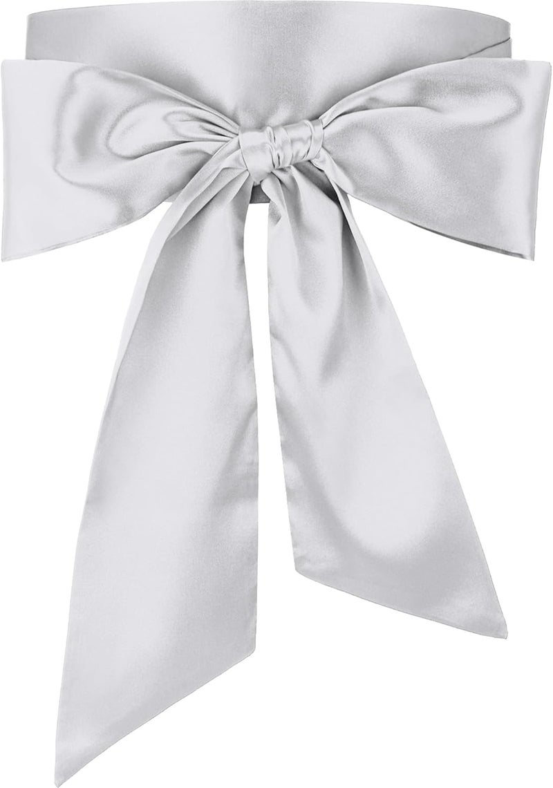Glitopper Women Satin Waist Belts Dress Sash Waist Belt for Special Occasion Bridal Wedding Prom Formal 3.5'' Wide - Image 1